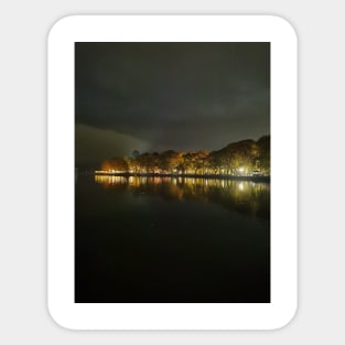 Lake Ioannina at night Sticker